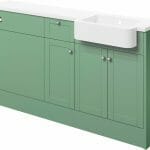 Beam 1542mm Basin, WC & 1 Drawer, 1 Door Unit Pack (RH) - Matt Sage Green