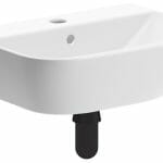 Cedar 450x320mm 1TH Cloakroom Basin & Black Bottle Trap