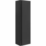 Distinct 350mm Wall Hung 1 Door Tall Unit - Matt Black & Glass