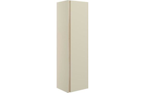 Distinct 350mm Wall Hung 1 Door Tall Unit - Matt Cotton & Oak Effect