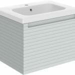 Orient 615mm Wall Hung 1 Drawer Basin Unit & Basin - Matt Mineral Grey