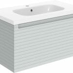 Orient 815mm Wall Hung 1 Drawer Basin Unit & Basin - Matt Mineral Grey