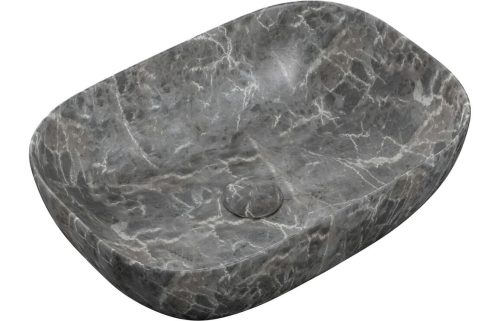 Otille 460x330mm Ceramic Washbowl - Grey Marble Effect