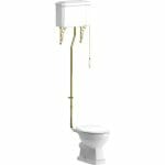 Sherford High Level Wc W Brushed Brass Finish Standard Soft Close Seat