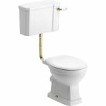 Sherford Low Level Wc W Brushed Brass Finish Standard Soft Close Seat