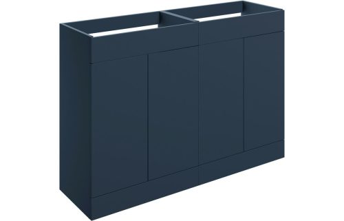 Stour 1180mm Floor Standing 4 Door Basin Unit (No Top) - Matt Deep Blue