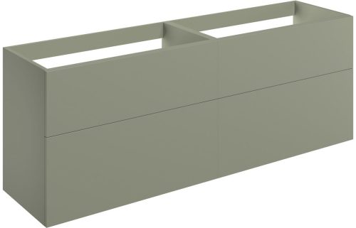 Stour 1180mm Wall Hung 4 Drawer Basin Unit (No Top) - Matt Olive Green