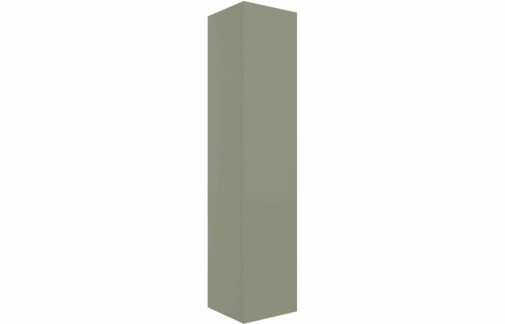 Stour 350mm Wall Hung 1 Door Tall Unit - Matt Olive Green