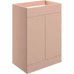 Stour 590mm Floor Standing 2 Door Basin Unit (No Top) - Matt Antique Rose