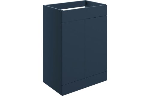 Stour 590mm Floor Standing 2 Door Basin Unit (No Top) - Matt Deep Blue