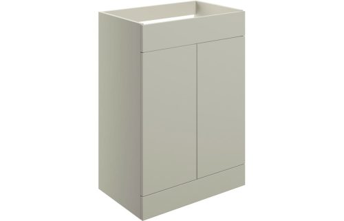 Stour 590mm Floor Standing 2 Door Basin Unit (No Top) - Matt Latte