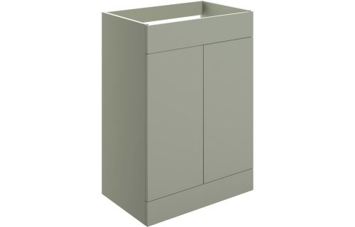 Stour 590mm Floor Standing 2 Door Basin Unit (No Top) - Matt Olive Green