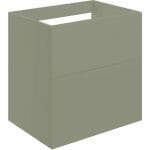 Stour 590mm Wall Hung 2 Drawer Basin Unit (No Top) - Matt Olive Green