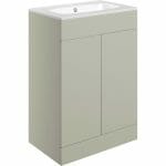 Stour 615mm Floor Standing 2 Door Basin Unit & Basin - Matt Latte