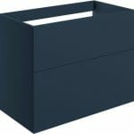 Stour 790mm Wall Hung 2 Drawer Basin Unit (No Top) - Matt Deep Blue