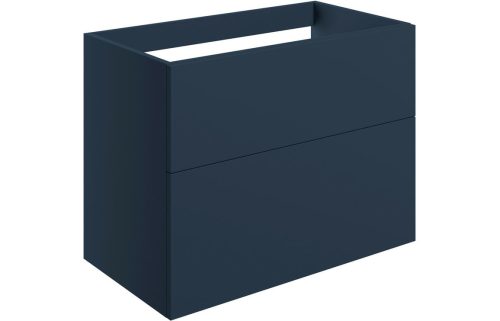 Stour 790mm Wall Hung 2 Drawer Basin Unit (No Top) - Matt Deep Blue