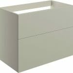 Stour 790mm Wall Hung 2 Drawer Basin Unit (No Top) - Matt Latte