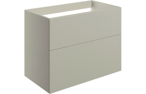 Stour 790mm Wall Hung 2 Drawer Basin Unit (No Top) - Matt Latte