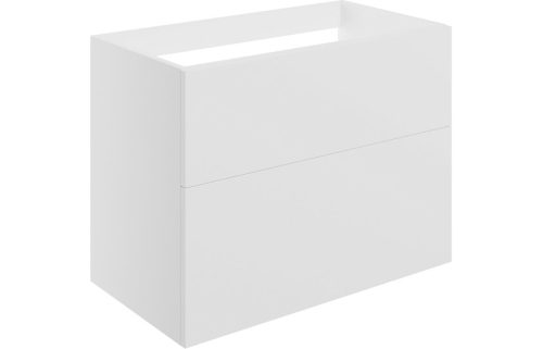 Stour 790mm Wall Hung 2 Drawer Basin Unit (No Top) - Matt White