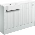 Tetney 1242mm Basin & WC Unit Pack (LH) - Matt White