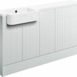 Tetney 1542mm Basin, WC & 1 Door Unit Pack (LH) - Matt White