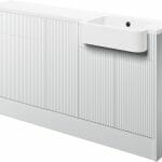 Tetney 1542mm Basin, WC & 1 Door Unit Pack (RH) - Matt White