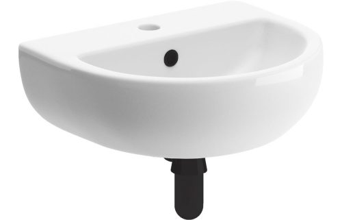 Tus 450x400mm 1TH Cloakroom Basin & Black Bottle Trap