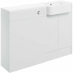 Valency 1242mm Basin & WC Unit Pack (RH) - White Gloss