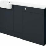 Valency 1542mm Basin, WC & 1 Door Unit Pack (LH) - Matt Indigo Blue