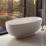 Rak Cloud 1400mm Matt White Freestanding Bath Tub Clobt14075500