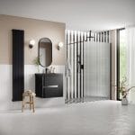 Refx Icon Fluted Blk Wetroom Support Rm