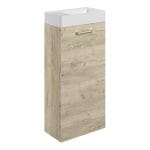 Volga 410mm Floor Standing 1 Door Basin Unit Basin Oak