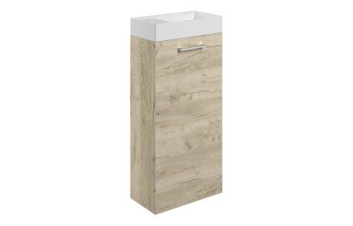 Volga 410mm Floor Standing 1 Door Basin Unit Basin Oak