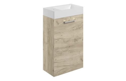 Volga 410mm Wall Hung 1 Door Basin Unit Basin Oak