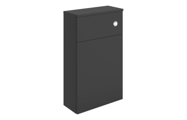 distinct 500mm wc unit matt black glass