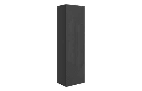 larna 350mm wall hung 1 door tall unit matt graphite grey