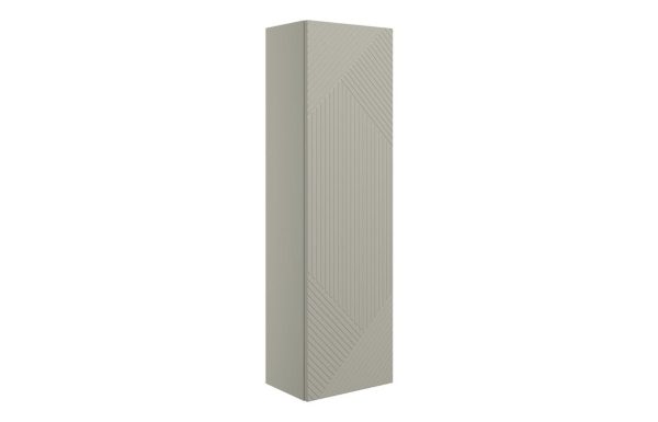 larna 350mm wall hung 1 door tall unit matt oat