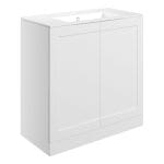 maynard 815mm floor standing 2 door basin unit basin matt white