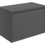 press 800mm wall hung 2 drawer basin unit top matt clay